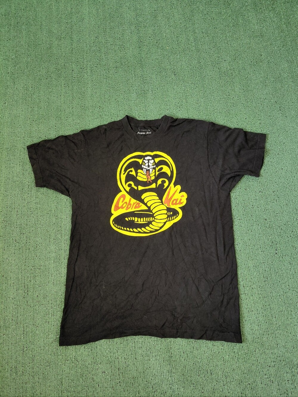 Cobra Kai Snake Logo Karate Movie TV Show Black T Shirt Sz Large